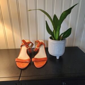 Nine West Suede Orange Wedge Women's Sandals